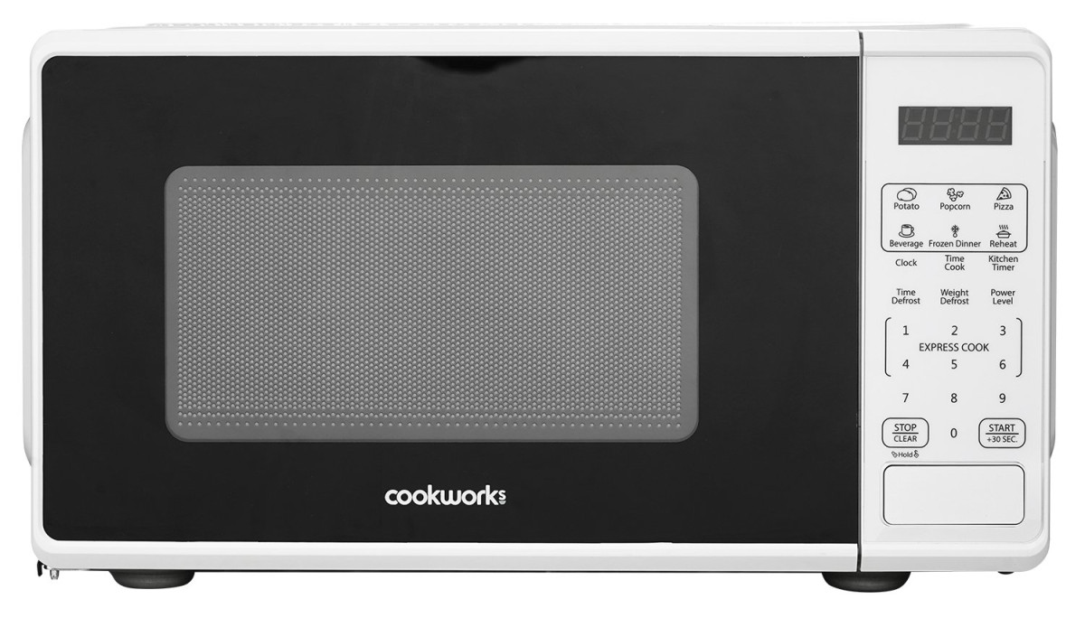 Cookworks 700W Digital Microwave with Defrost and Turntable