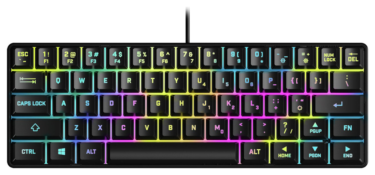 STEALTH Light-Up Mini Wired Gaming Keyboard