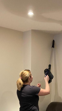 Cleaning dust from corners above