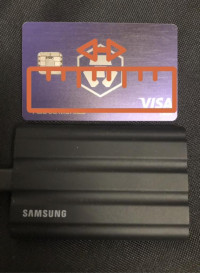 Size of a credit card, smallest portable storage drive.