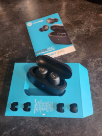 Small case and extra ear bud tips.