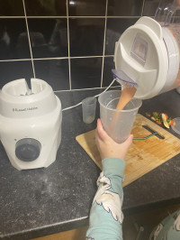 My 8 year old making her smoothies , Russell Hobbs Go Create