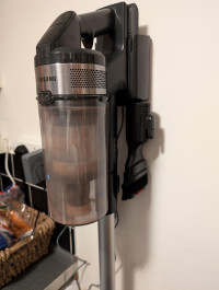 Fastened the charging dock to the wall for easy charging , Samsung Jet 65 Pet