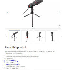 No mute control as advertised , Trust GXT212 Mico