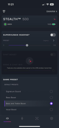 iOS app , Turtle Beach Stealth 500