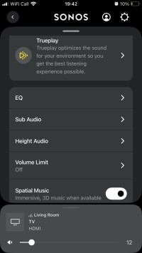 Speaker customisation screen within the app. , Sonos Arc Ultra