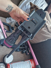 Attachments stored on Wall hanger