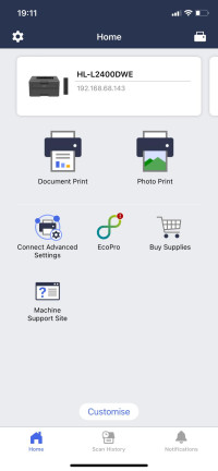 The app is easy to use, just like the printer! , Brother HL-L2400DWE
