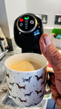 Yummy frothy just the right temperature and all under three minutes , De'Longhi Dolce Gusto Genio S Plus