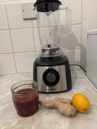 My new blender Bosch and very satisfied . Live healthy life with fresh juice , Bosch MCM3501MGB MultiTalent 3