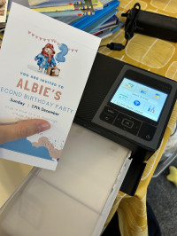 Printed invitations on it because the print is so good!
