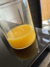 The orange juice left. Apple juice is already gone , Ninja JC151UK